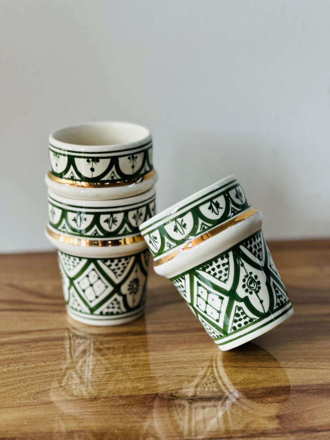 Cup green painted